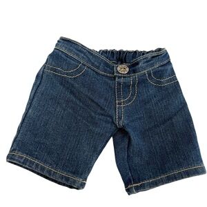 Build A Bear Denim Shorts BAB Blue Stuffed Animal